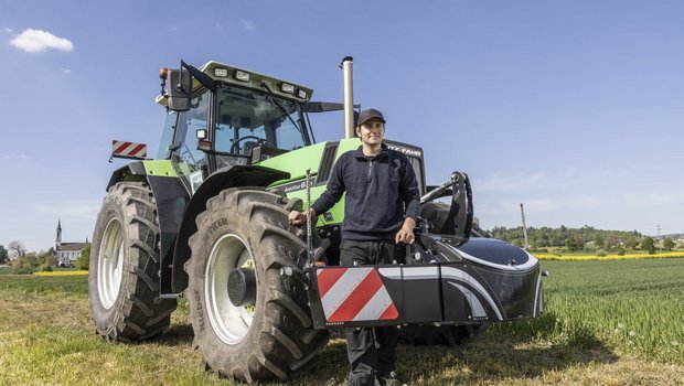 Der Deutz-Fahr Agrostar 6.61 ist der Traumtraktor von Dominik Wyss aus Bünzen AG  (Bild: «die grüne» / Pia Neuenschwander)