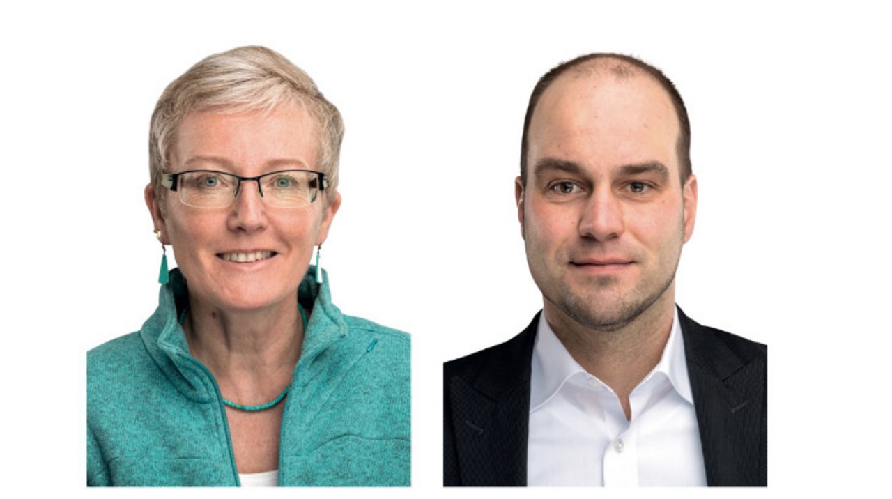 Nina Buchmann ist Professorin für Graslandwissenschaften und Vorsteherin des Departements für Umweltsystemwissenschaften der ETH Zürich. Robert Finger ist Professor für Agrarökonomie und -politik und Leiter des World Food System Centers der ETH Zürich.  Bild: ETH ZH