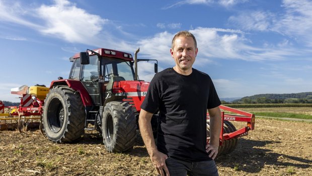 Der Case IH 5150 Maxxum Plus ist der Traumtraktor von Marco Keller.  (Bild: «die grüne» / Gian Vaitl)