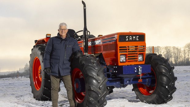 Der Same Panther ist der Traumtraktor von Urs Heller aus Gempen SO.  (Bild: «die grüne» / Pia Neuenschwander)